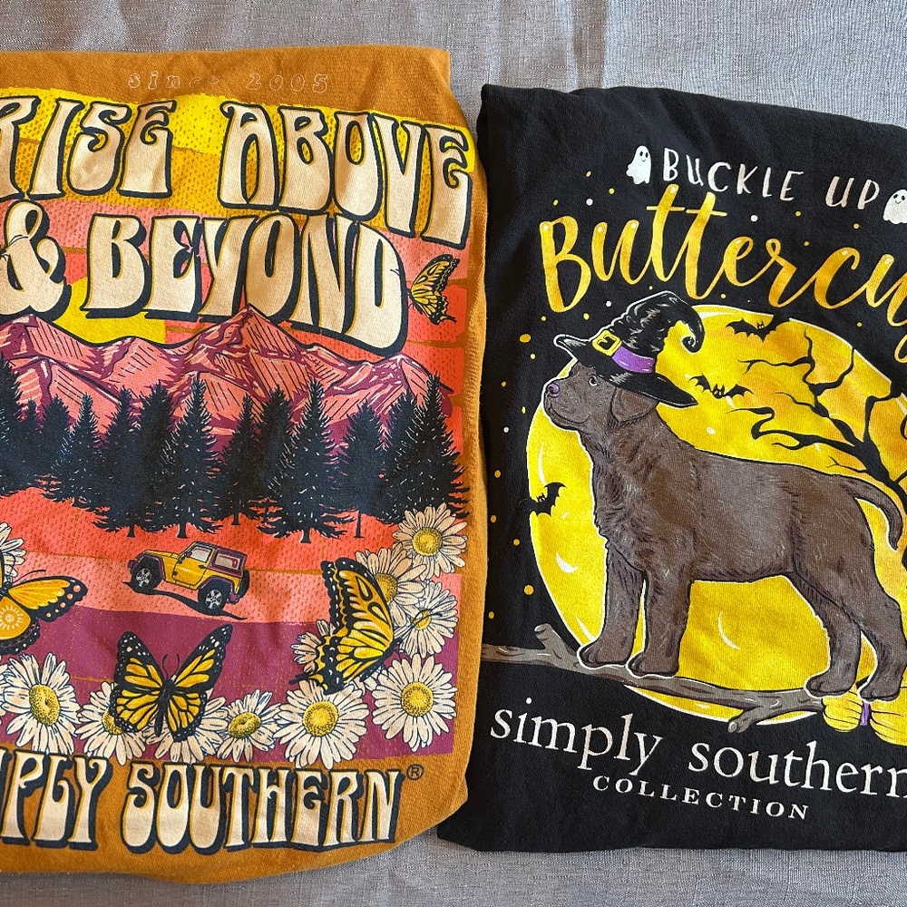 Girls Simply Southern Long Sleeved Shirts (youth M)